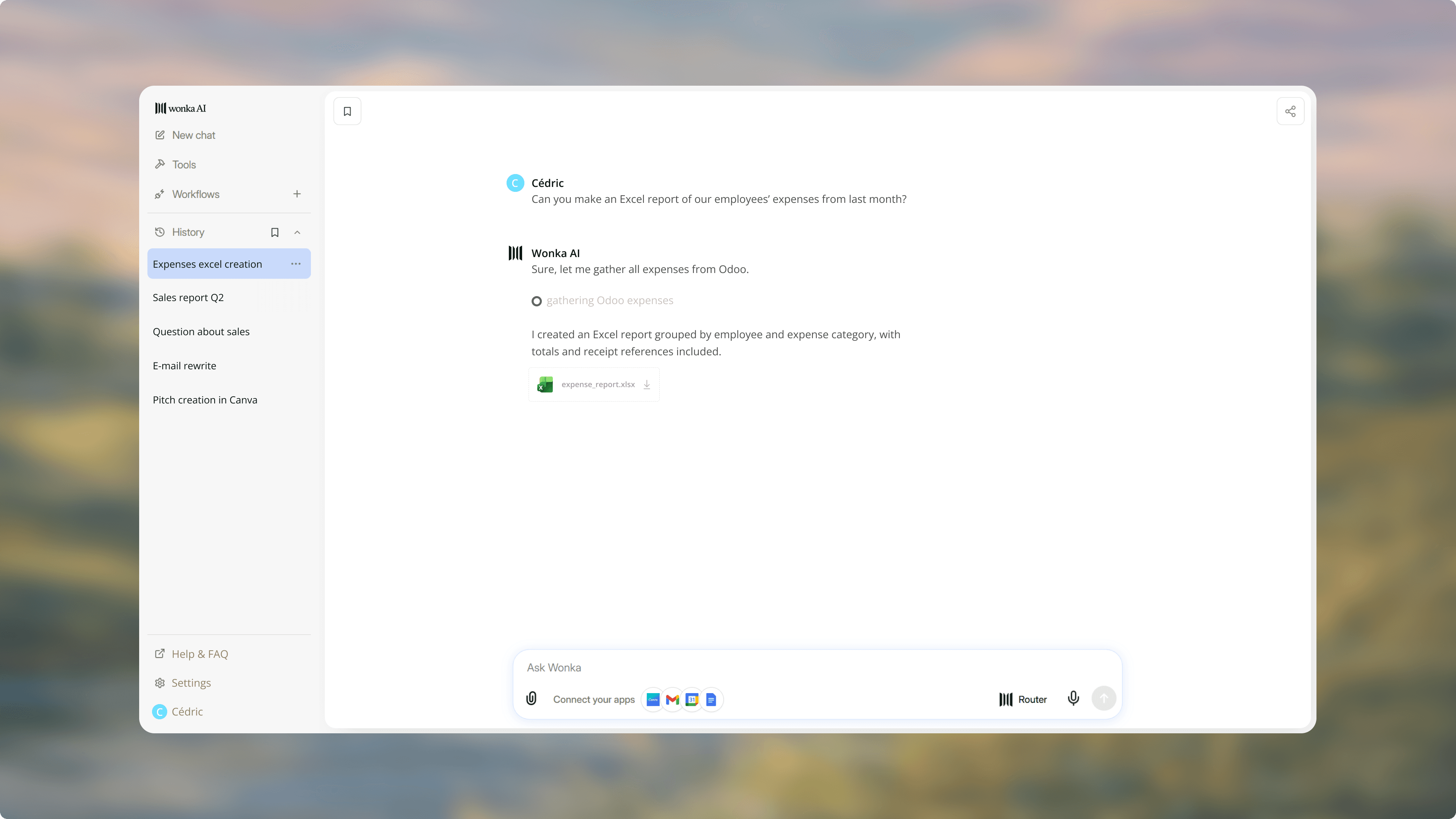 WonkaChat : espace de travail IA multi-modèles pour entreprise